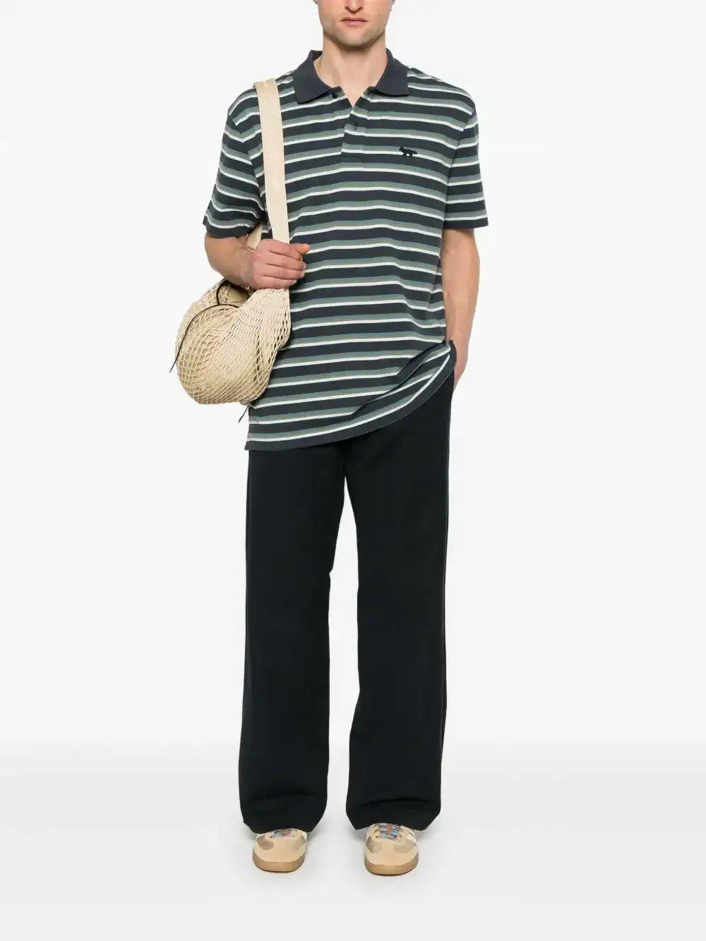 Polo Maison Kitsuné Profile Fox Patch OM00209KJ7010 P476 MAISON KITSUNE