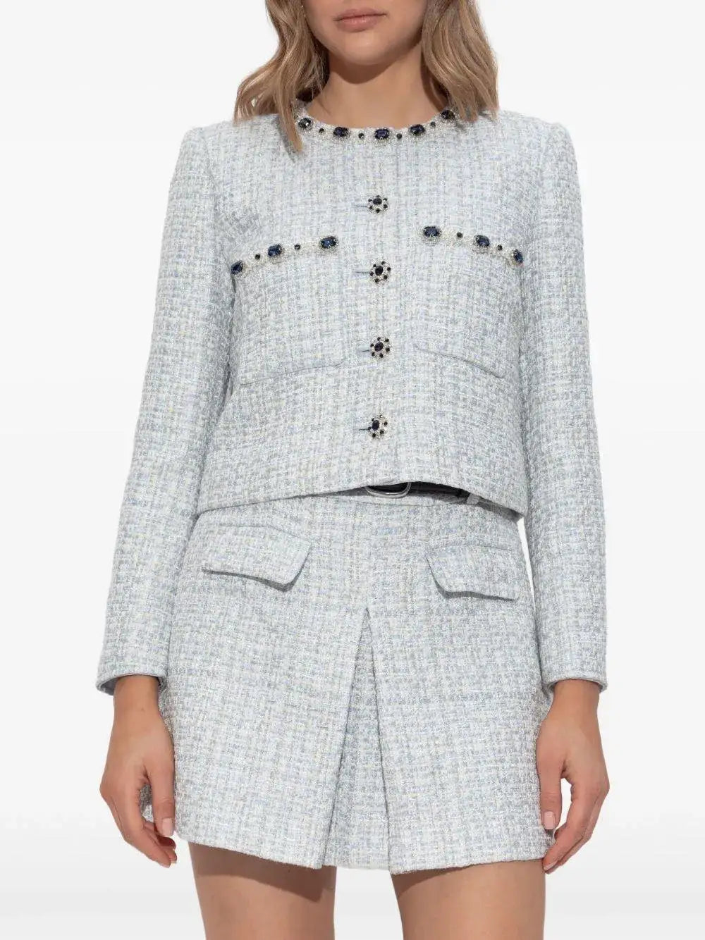 Chaqueta Self Portrait Boucle SS25008J BLUE SELF-PORTRAIT