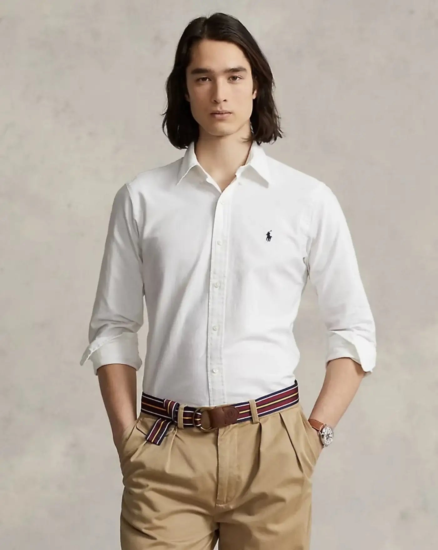 Camisa Polo Ralph Lauren Oxford 710772290003 WHITE POLO RALPH LAUREN