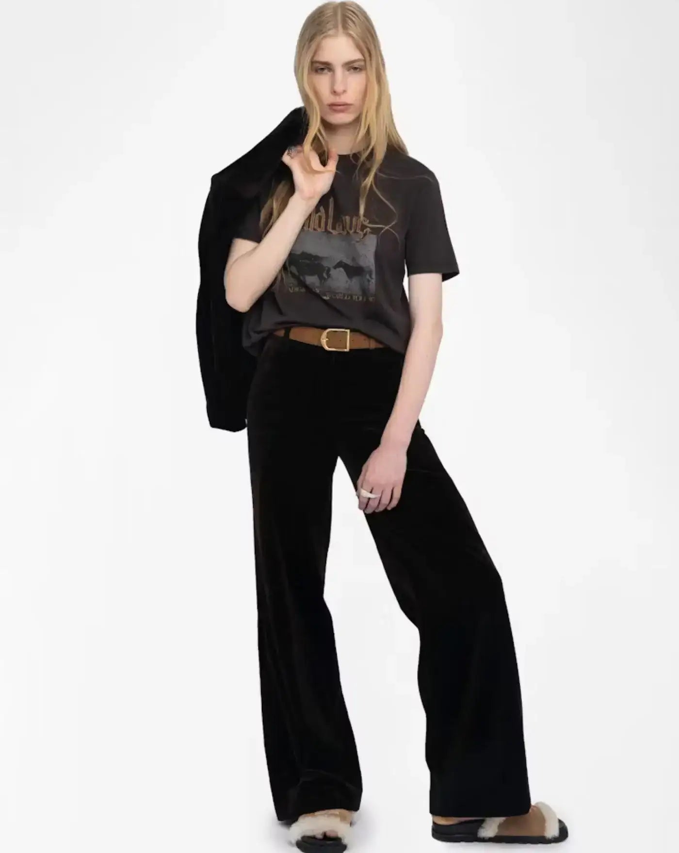 Camiseta Zadig & Voltaire Edwin Hc Concert Wild Strass JWTS02816 213 ZADIG & VOLTAIRE
