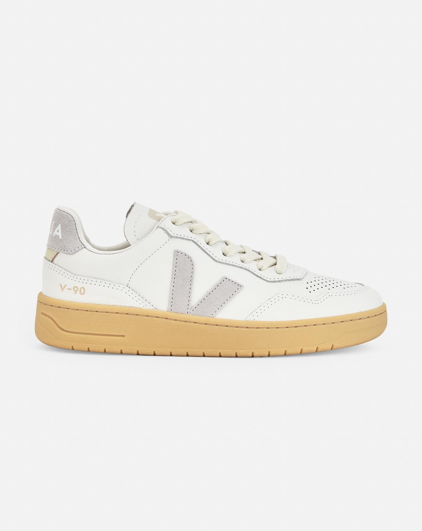 Zapatillas Veja V-90 Extra White Light Grey VD2003893A EXTRA-WHITE_LIGHT-GREY_NATURAL VEJA