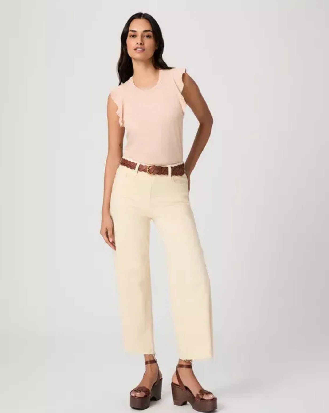 Pantalones Paige Anessa Wide Leg Twisted 1L08208-C980 WC980 BUTTER PAIGE