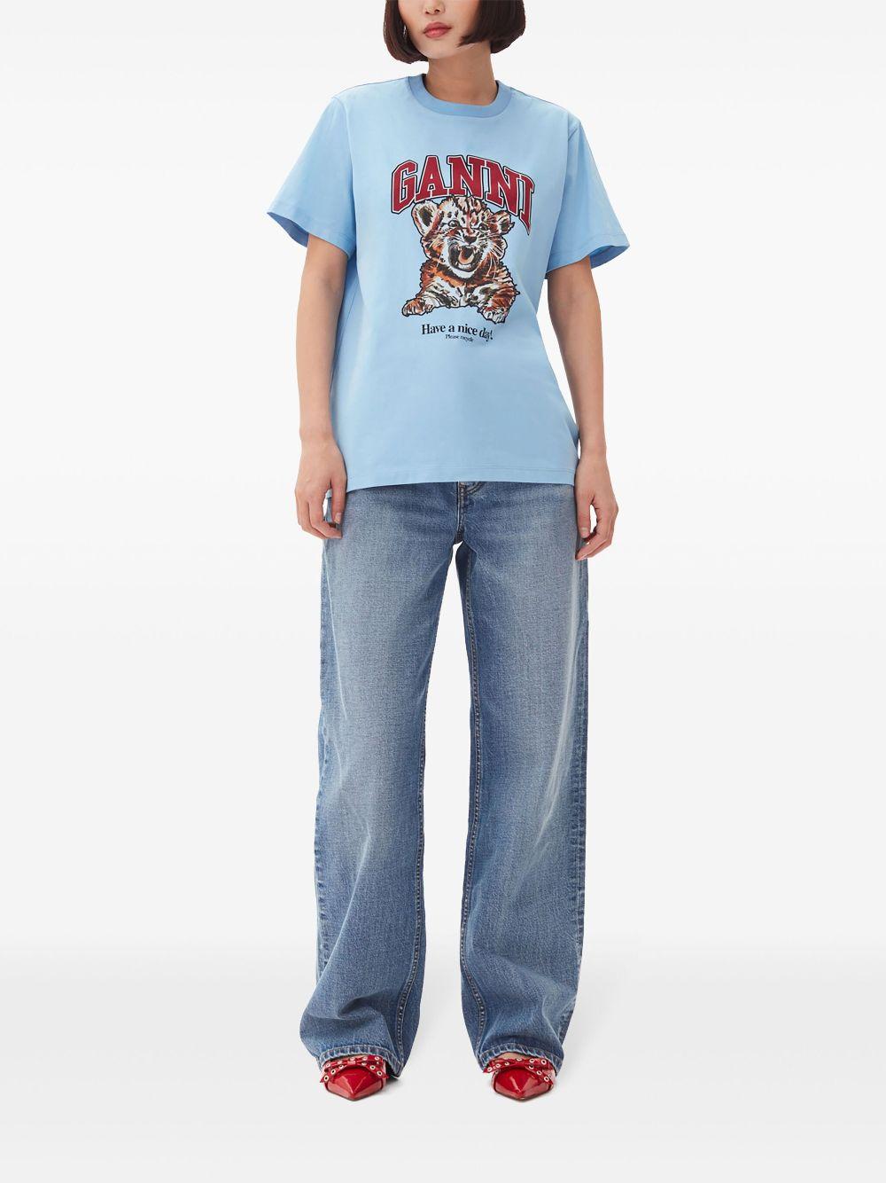 Camiseta Ganni Tiger T4007 745 GANNI
