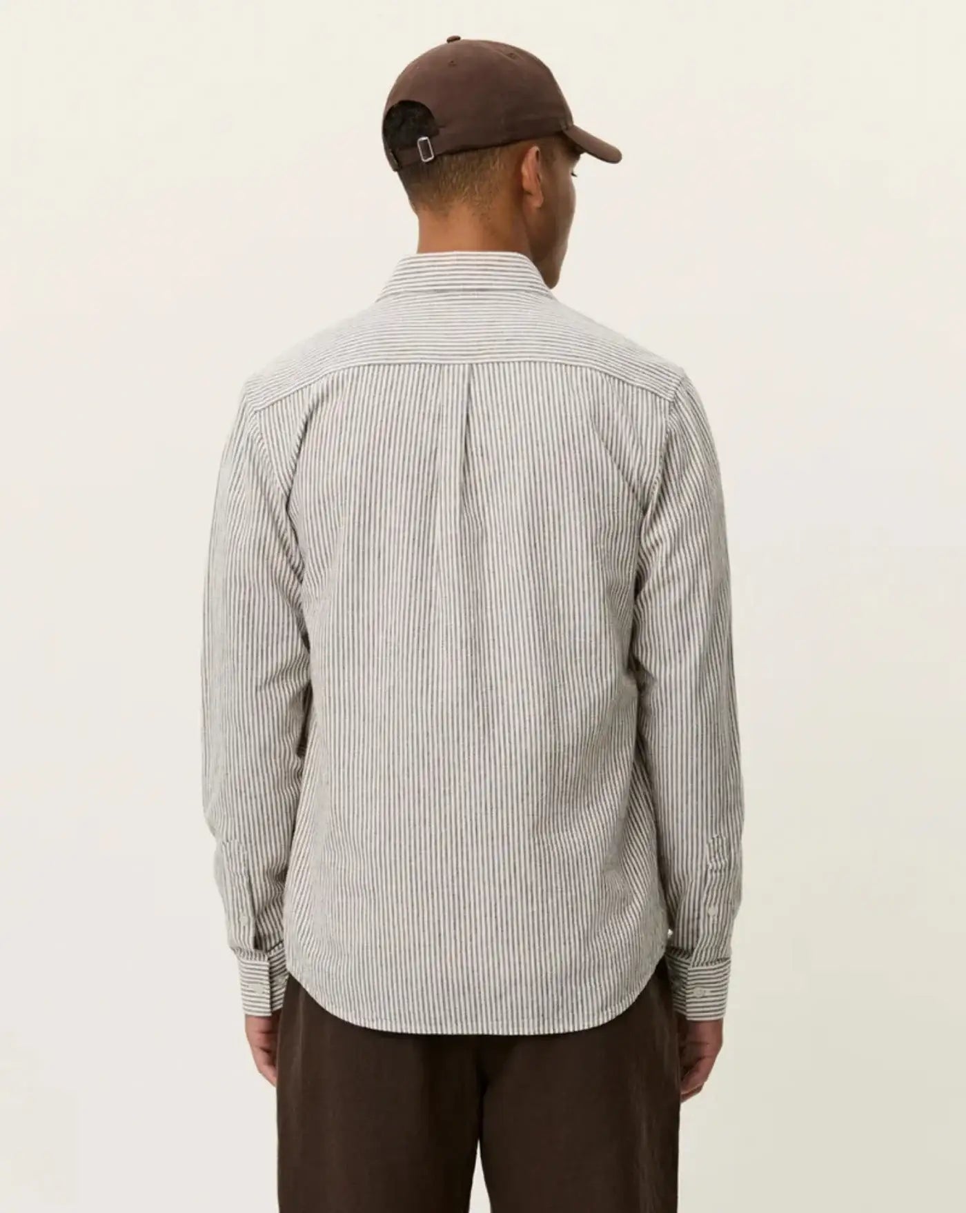 Camisa Les Deux Konrad Stripe 1001330 826TEAK BROWN LES DEUX