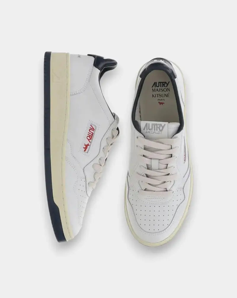 Zapatillas Autry x Maison Kitsuné MK01 AULM MK01 WHT/BLU AUTRY