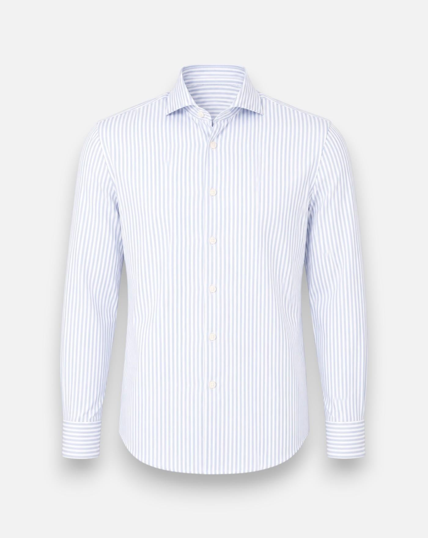Camisa Traiano Milano Vicent Radical Fit T16003 317 162 LIGHT BLUE STRIPED TRAIANO MILANO