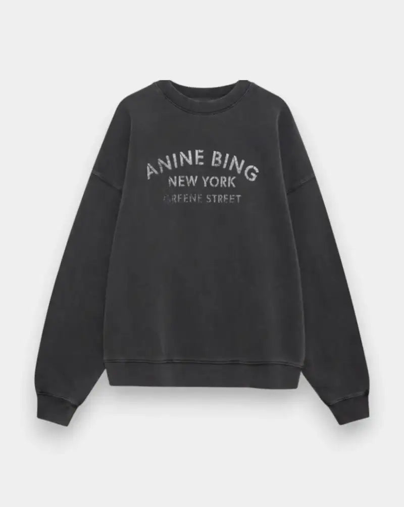 Sudadera Anine Bing Miles Sweatshirt Ny A0811728WBL1 WASHED BLACK ANINE BING