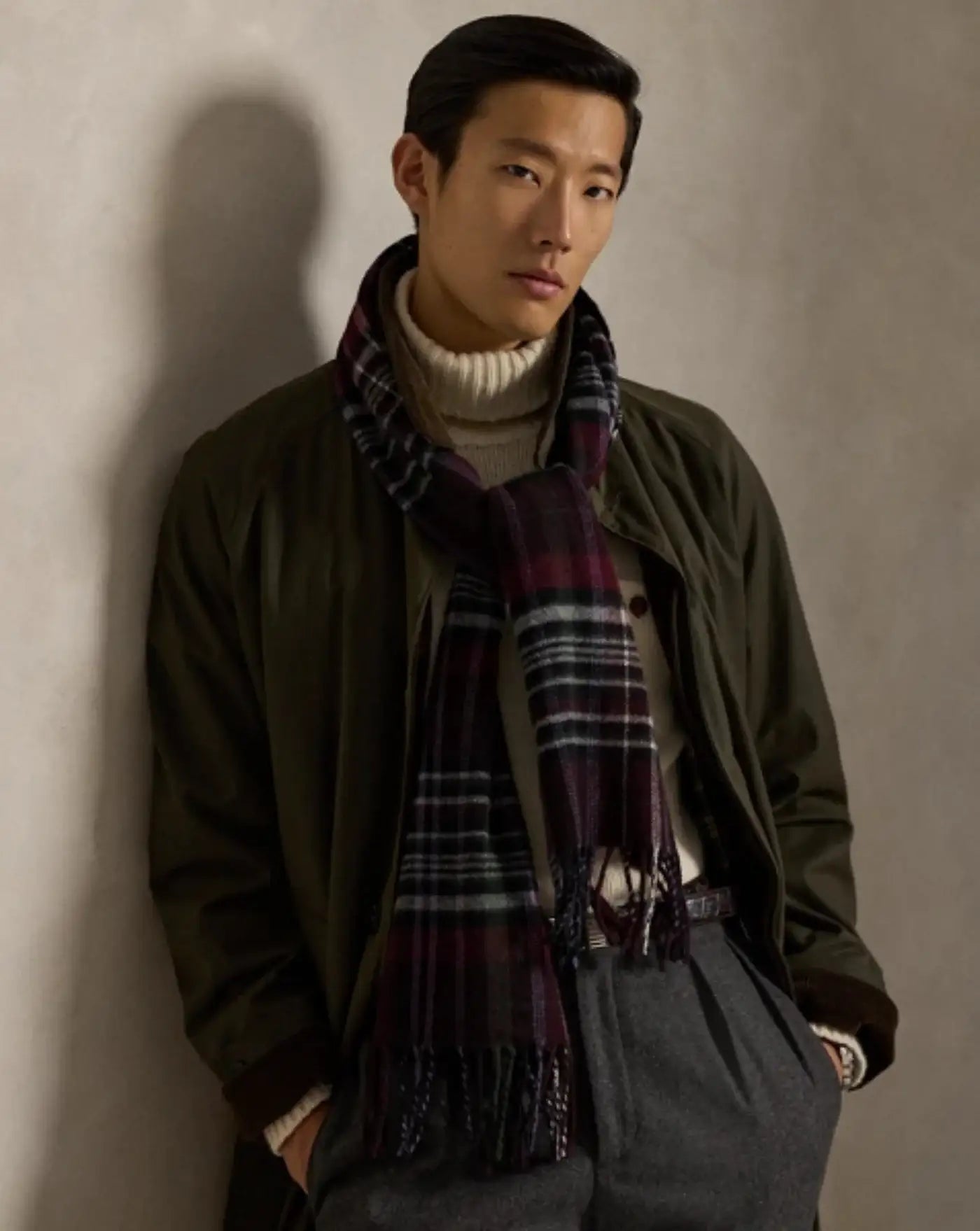 Bufanda Polo Ralph Lauren Cuadros 449959354011 WINE MULTI POLO RALPH LAUREN