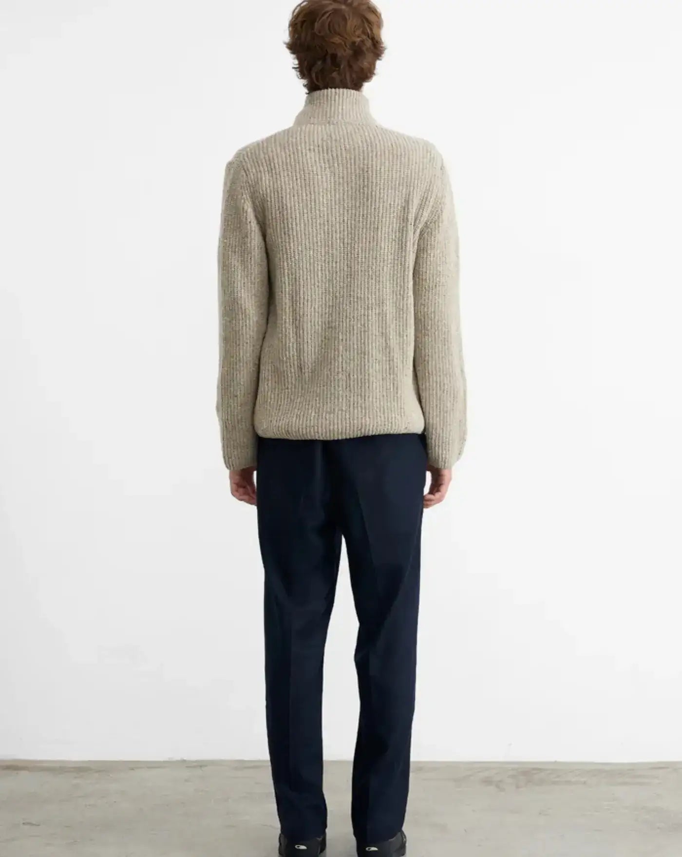 Jersey Edmmond Paris Cardigan 3256007820 PLAIN LIGHT GREY MELANGE EDMMOND
