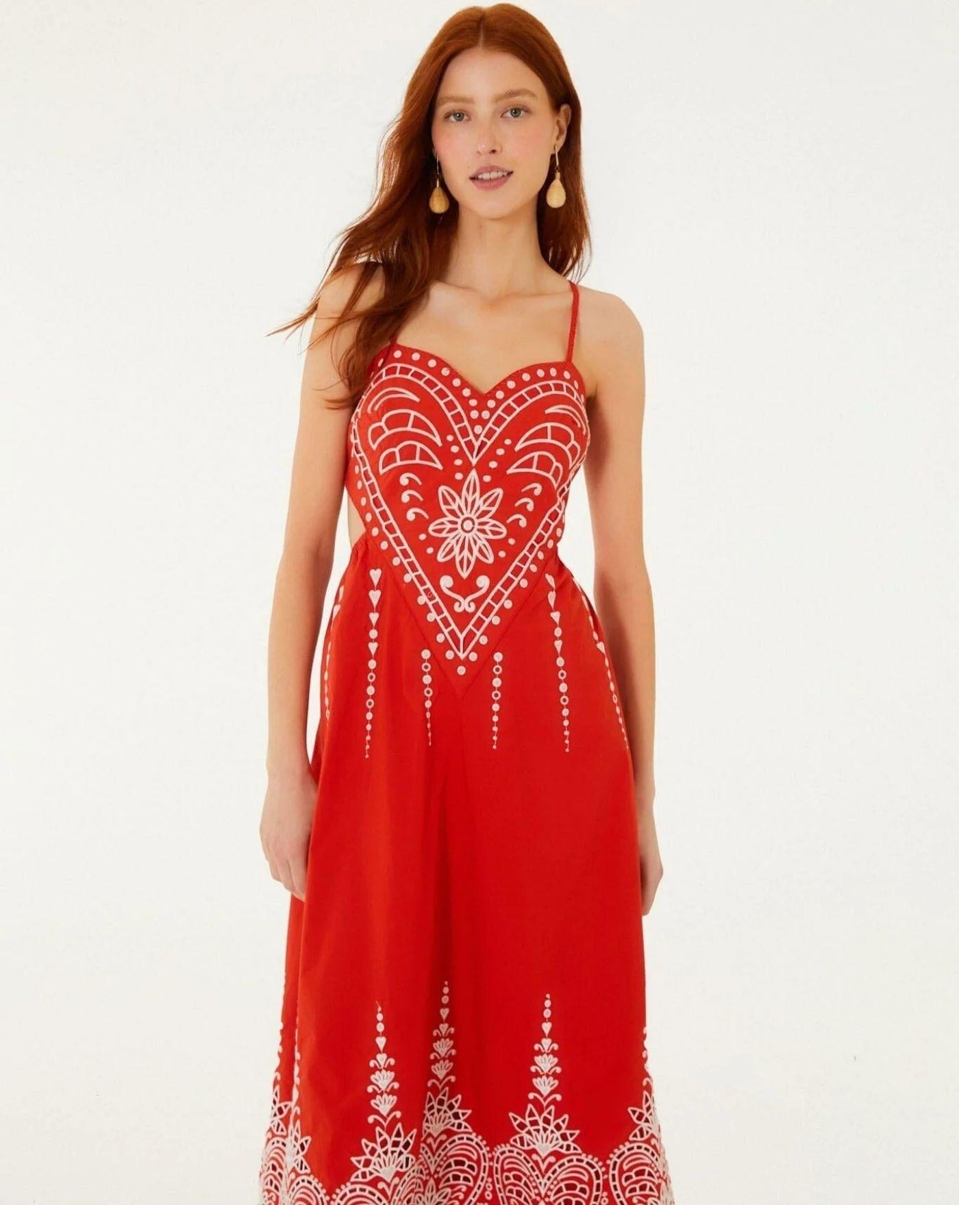 Vestido Farm Rio Heart Richilieur 355789 RED FARM RIO