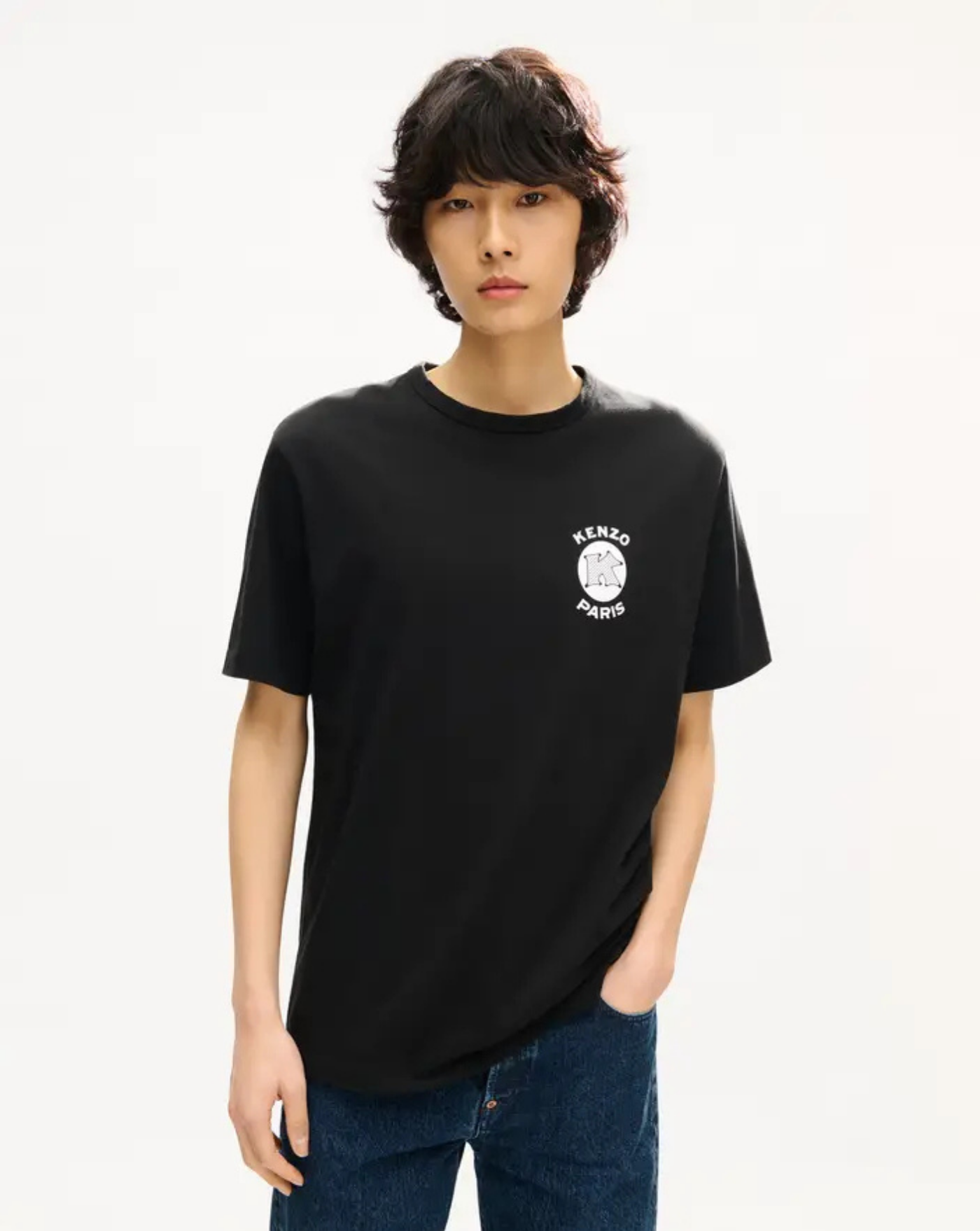 Camiseta de algodón 'KENZO Paris Emblem' FG65TS2954SG 99J BLACK KENZO
