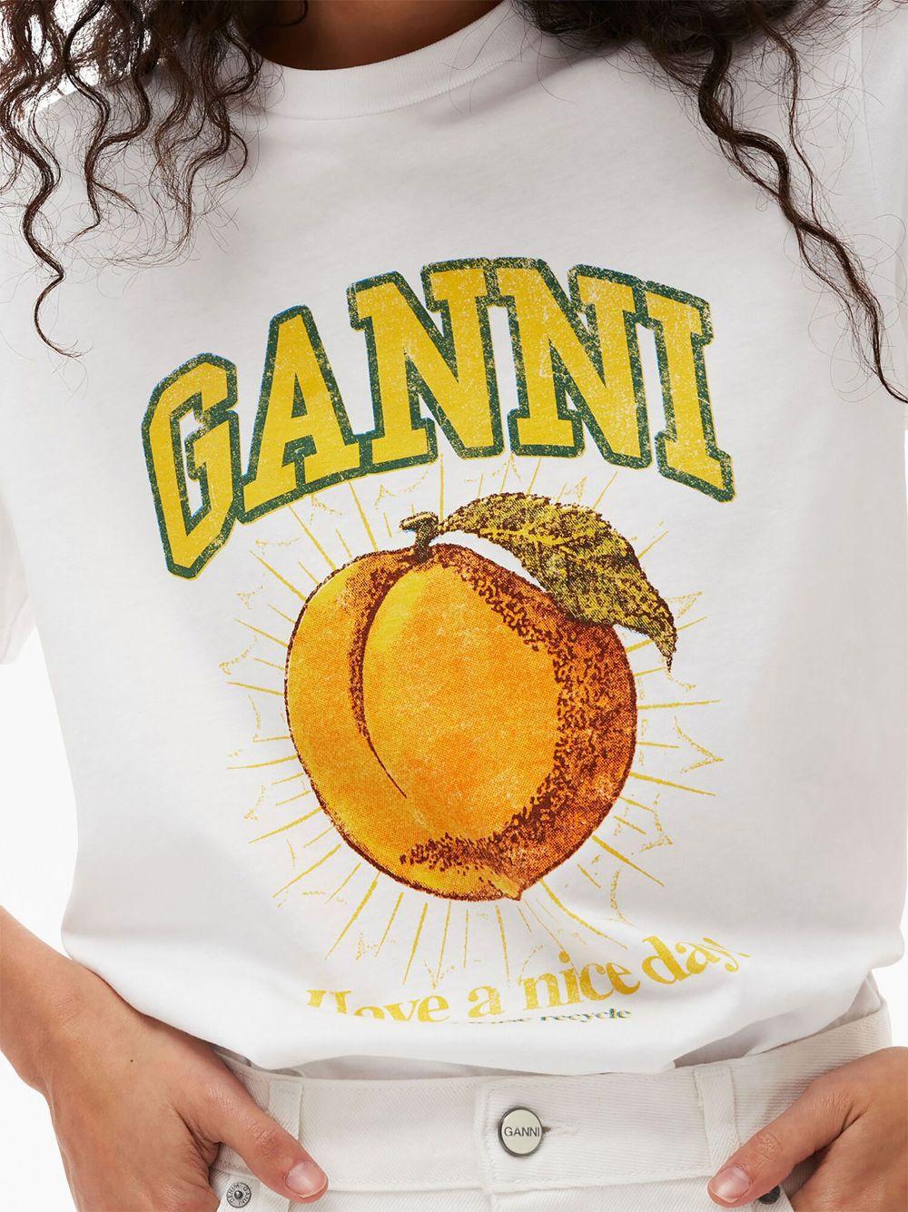 Camiseta Ganni Lemon<BR/> T3529 151 GANNI