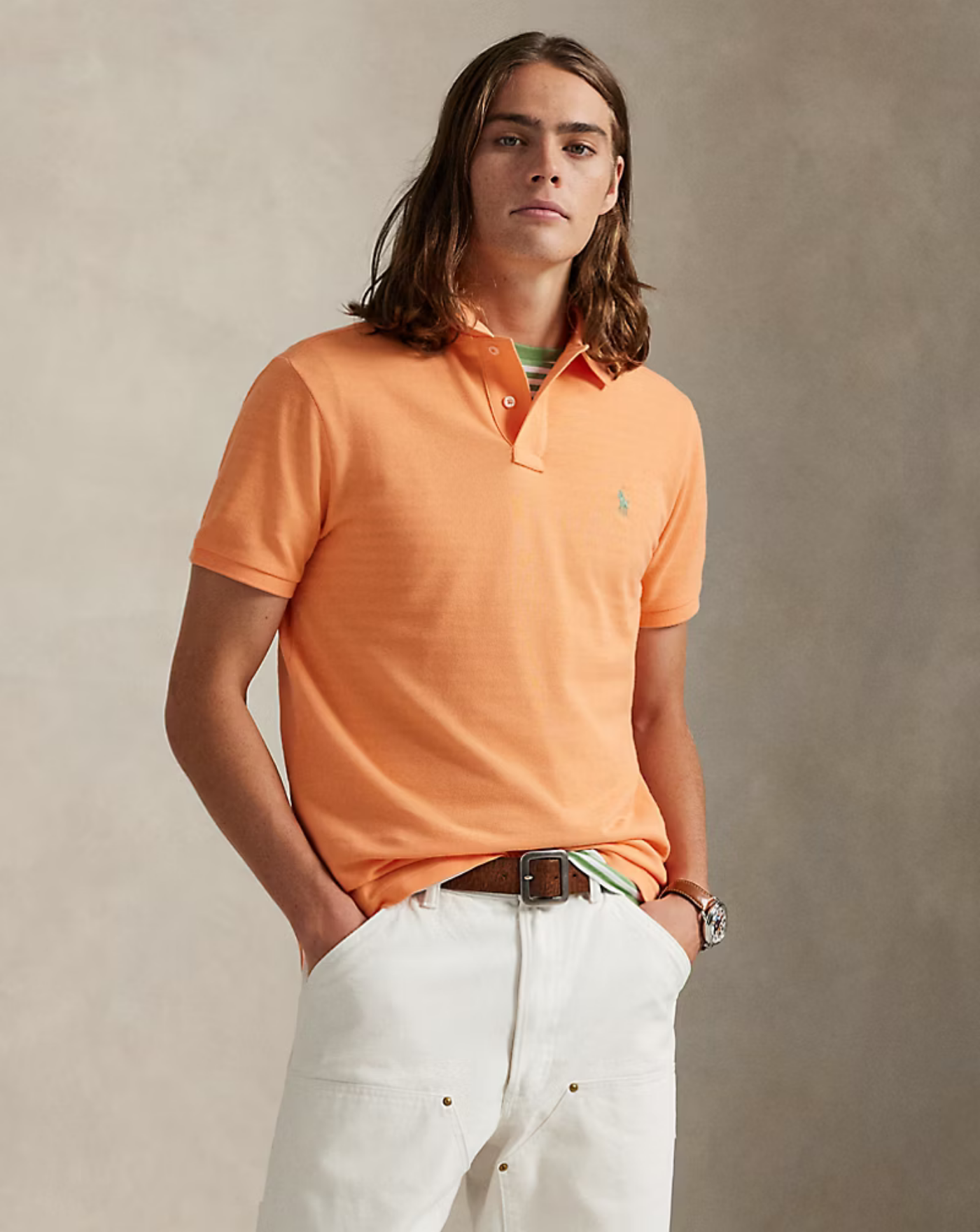 Polo Polo Ralph Lauren Basic 710680784465 POMPANO ORANGE/C5566 POLO RALPH LAUREN