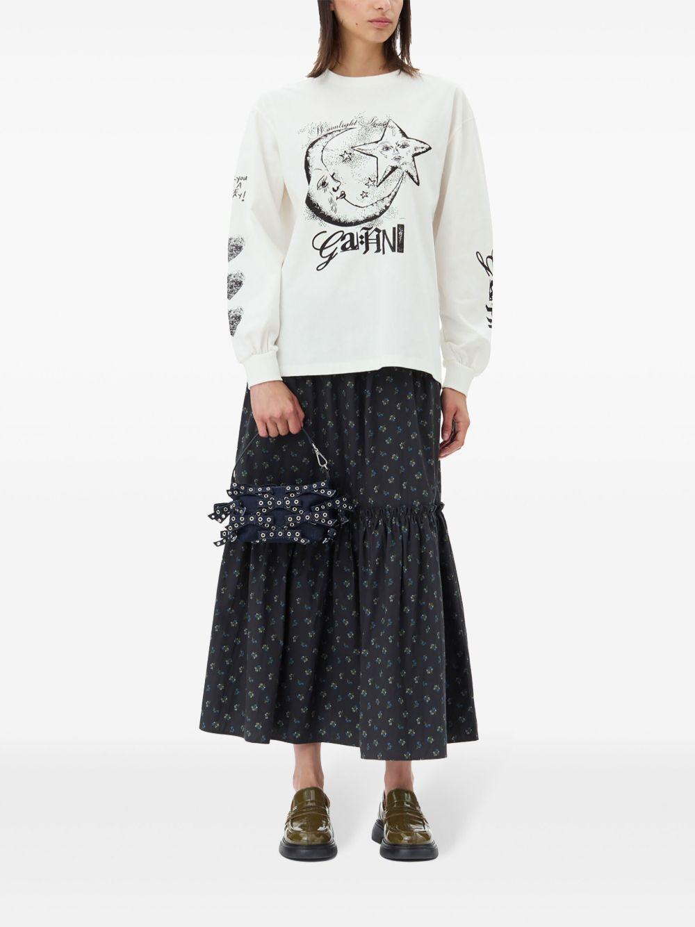 Camiseta Ganni Future Heavy Jersey Moon T4064 135 GANNI