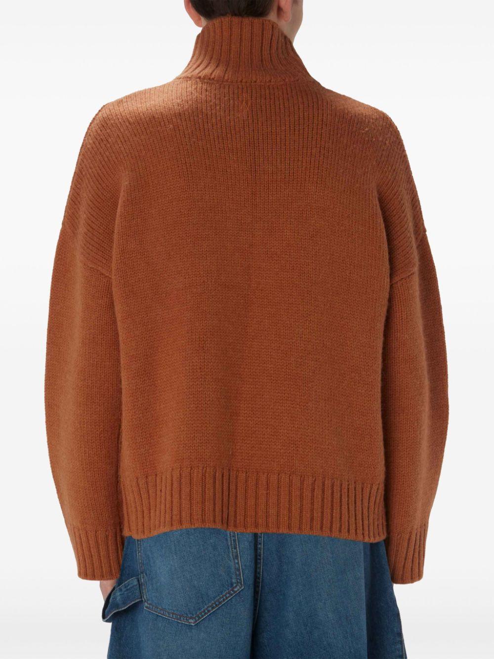 Jersey Jw Anderson Leather Patch Pocket Jumper KW1234YN0367 619 JW ANDERSON
