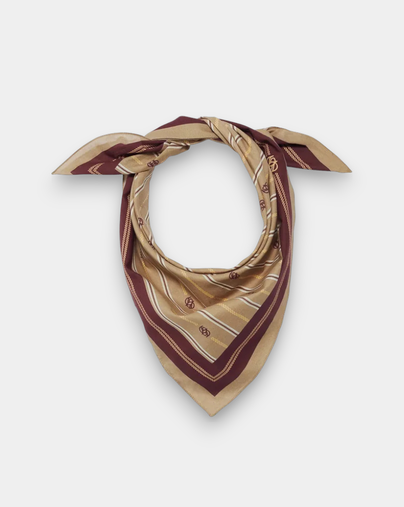 Pañuelo Drole de Monsieur Le Foulard Rayure Monogramme BA021 CO128 BG DROLE DE MONSIEUR