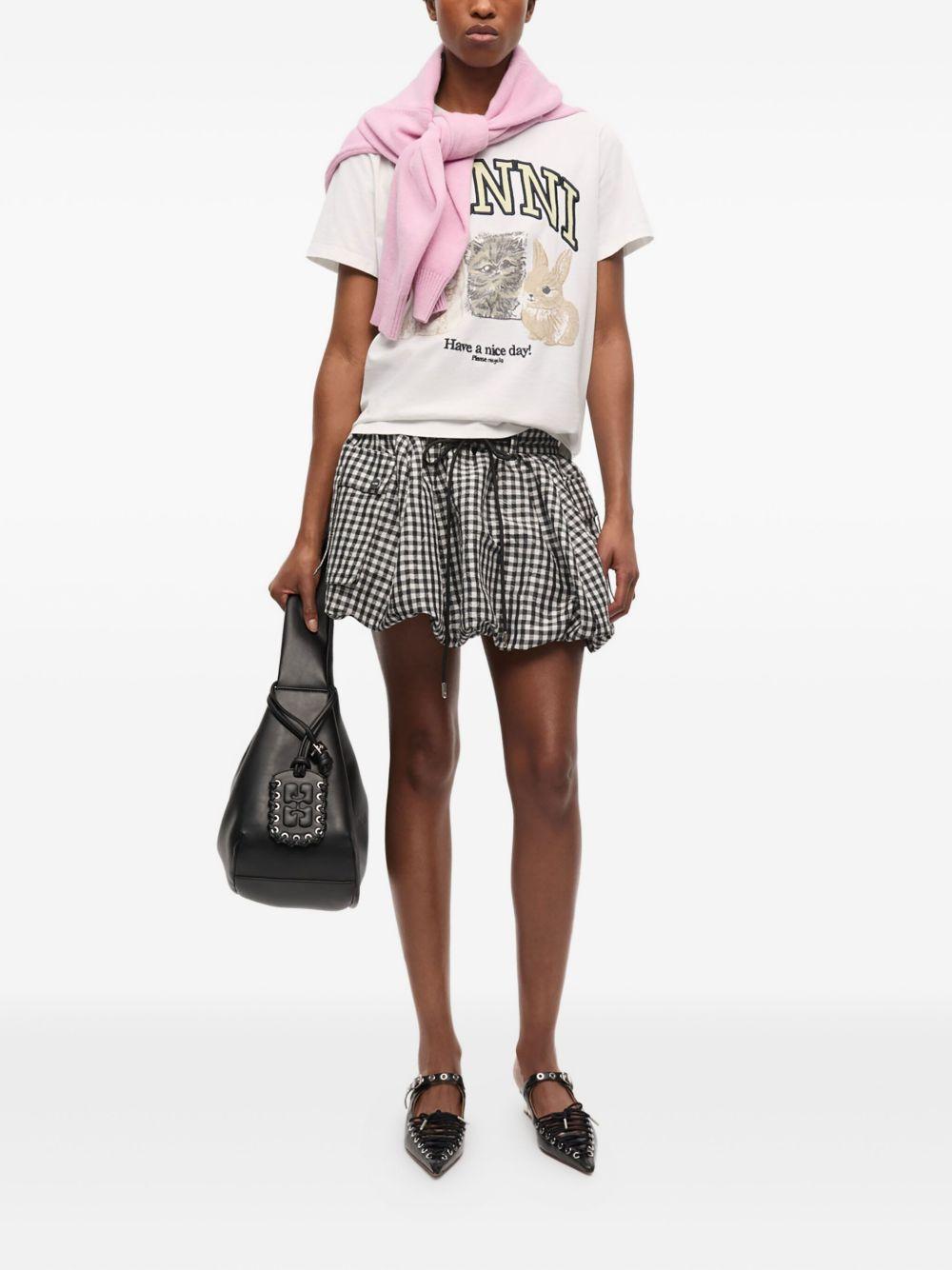 Camiseta Ganni Animals T4237 151 GANNI