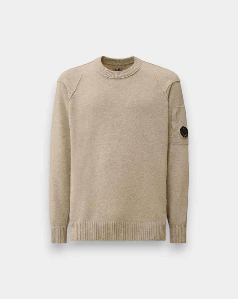 Jersey C.P. Company Lambswool GRS Crewneck Lens Sweater 19CMKN707A110149A M13 C.P. COMPANY