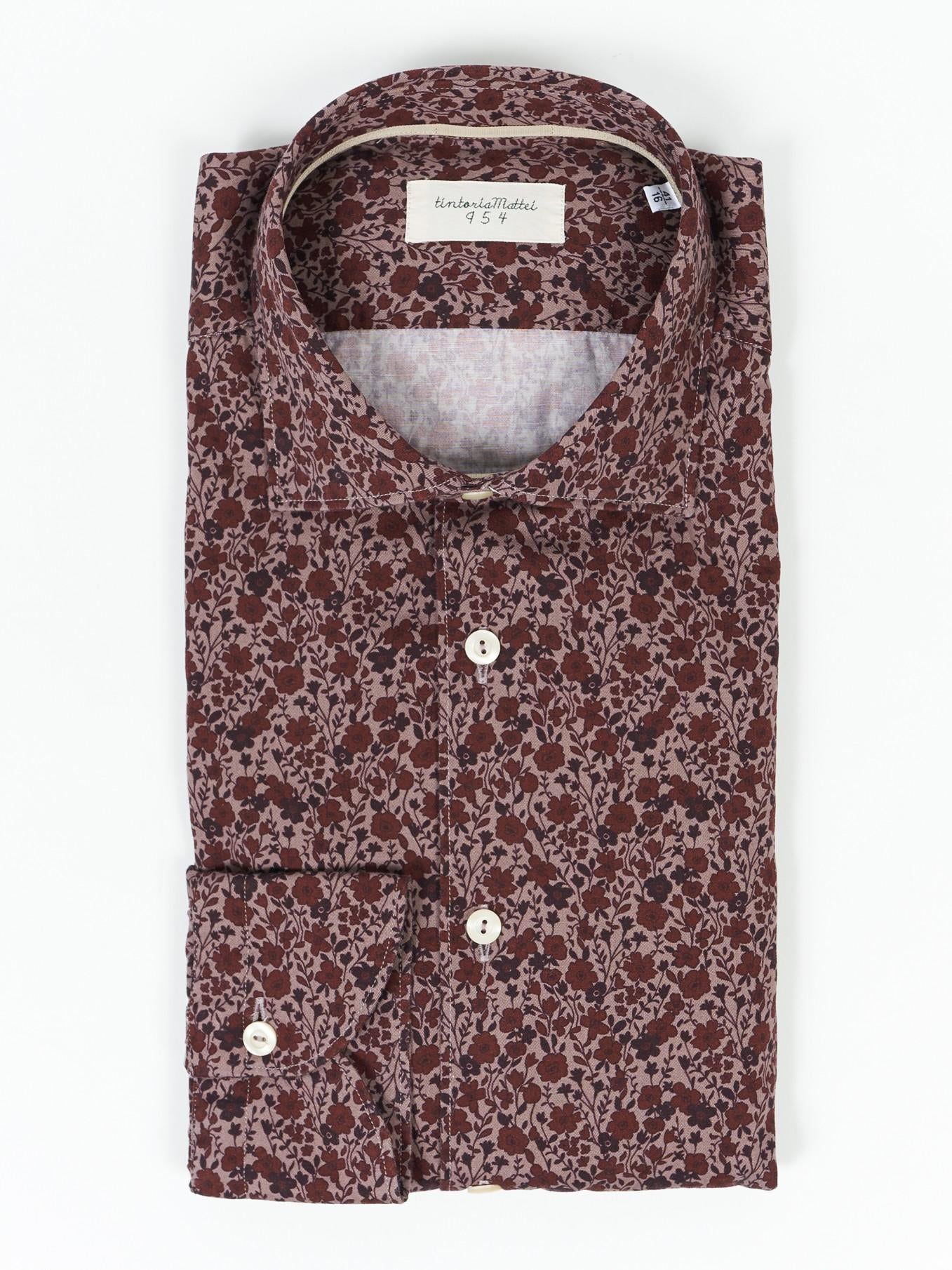 Camisa Tintoria Mattei Estampado T7A.NJW.FJ1 SLIM 75 TINTORIA MATTEI