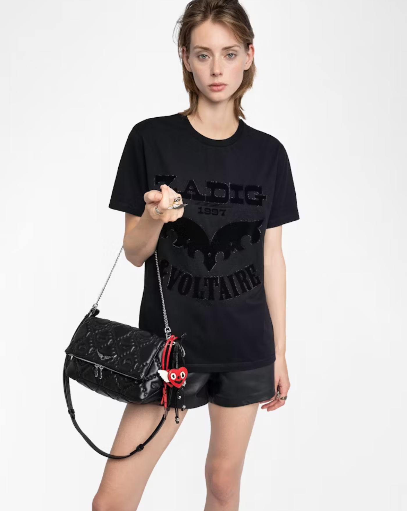 Camiseta Zadig & Voltaire Edwin Hc Voltaire Flock Strass JWTS02826 011 ZADIG & VOLTAIRE