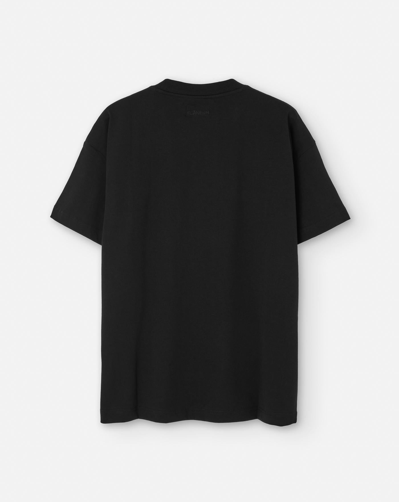 Camiseta Flâneur Floral Watercolor F13030 BLACK FLANEUR