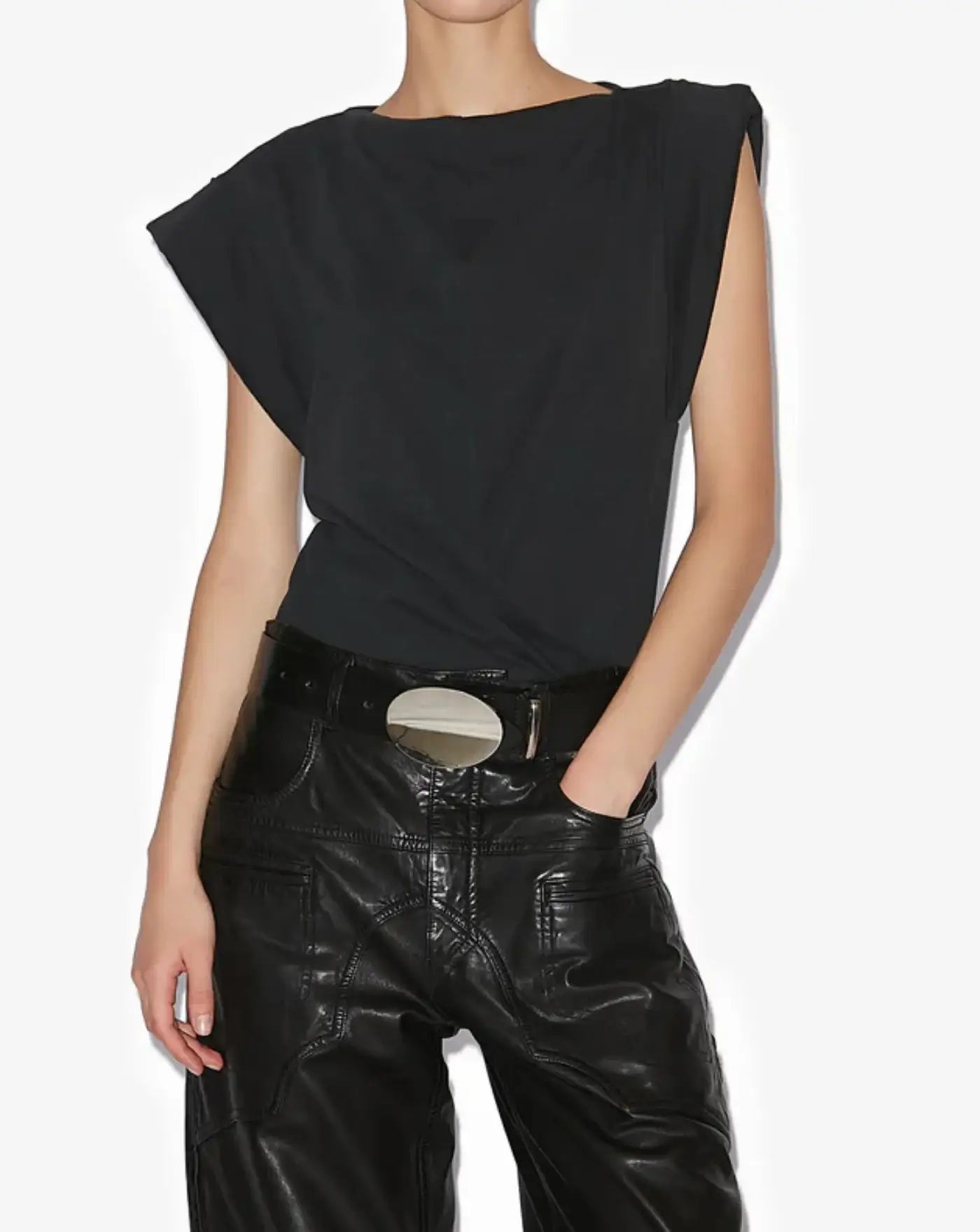 Camiseta Isabel Marant Maisan TS0207FAA1N41I 01BK ISABEL MARANT