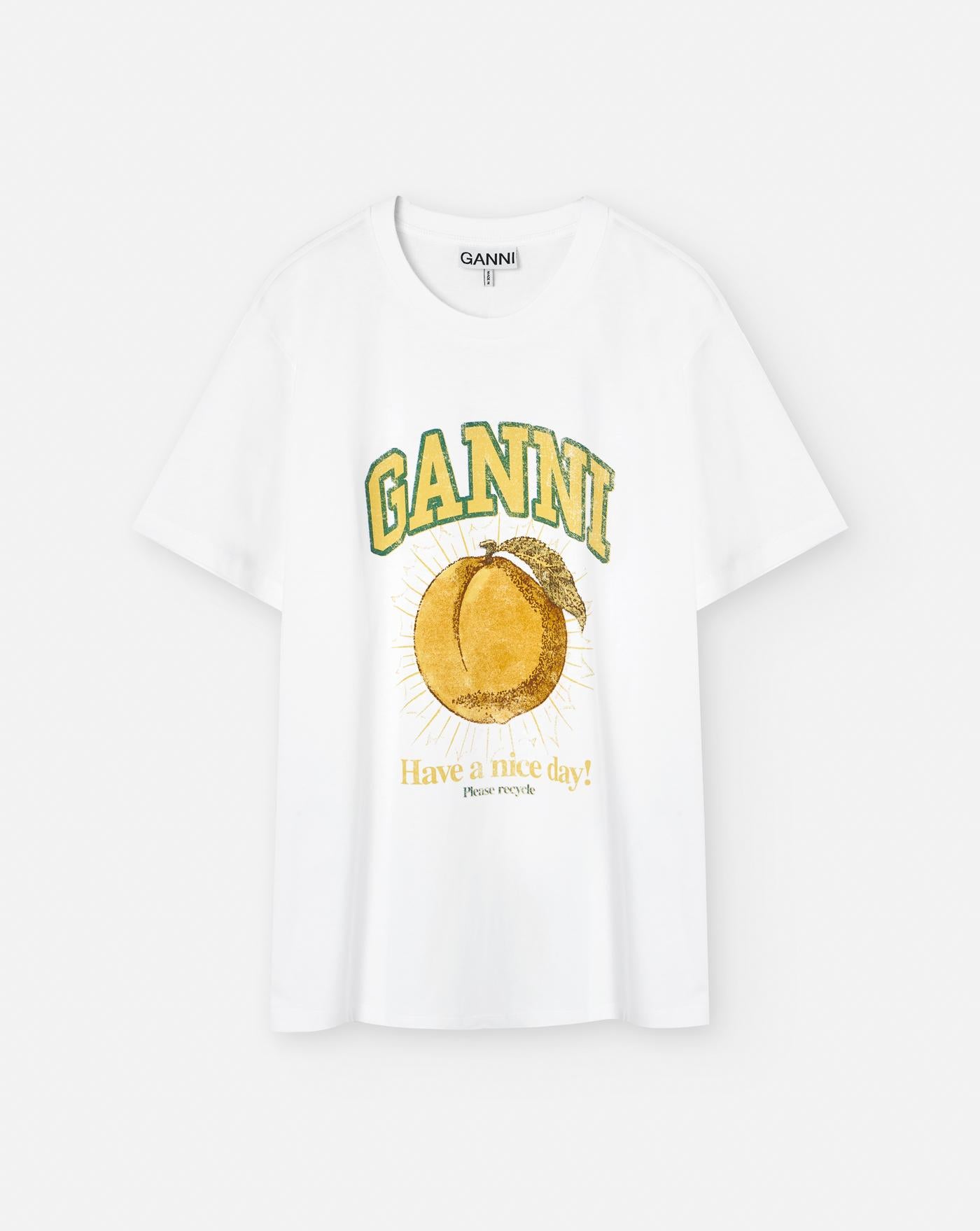 Camiseta Ganni Lemon<BR/> T3529 151 GANNI