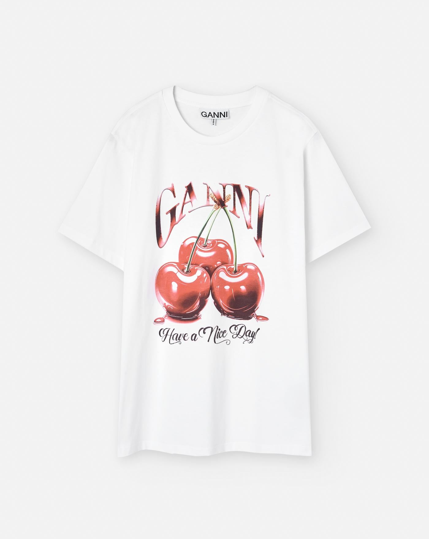Camiseta Ganni Cherry T4004 151 GANNI