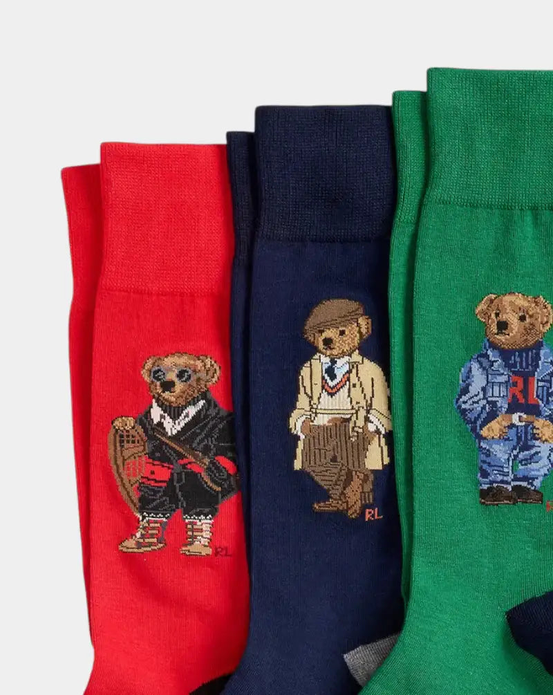 Calcetines Polo Ralph Lauren Bear 449P04717001 GREEN/NAVY/RED POLO RALPH LAUREN