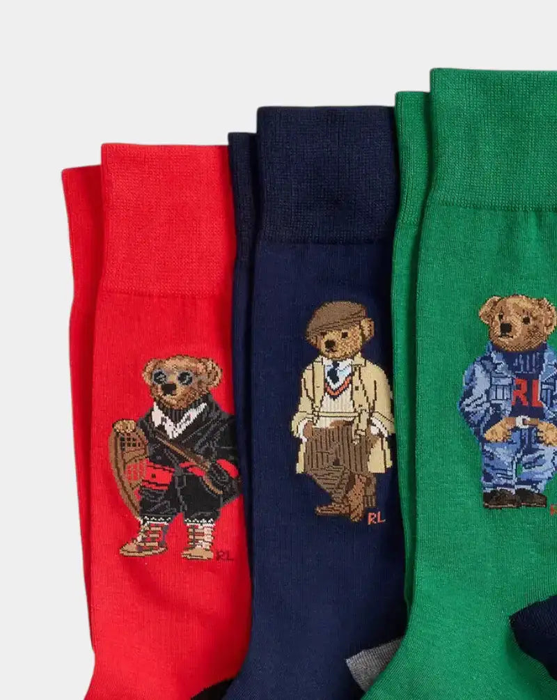 Calcetines Polo Ralph Lauren Bear 449P04717001 GREEN/NAVY/RED POLO RALPH LAUREN