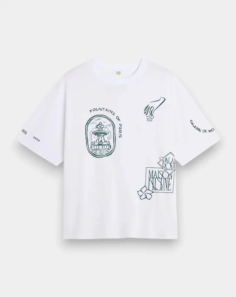 Camiseta Maison Kitsune Art Nouveau Stamps QM00107KJ0119 P100 MAISON KITSUNE