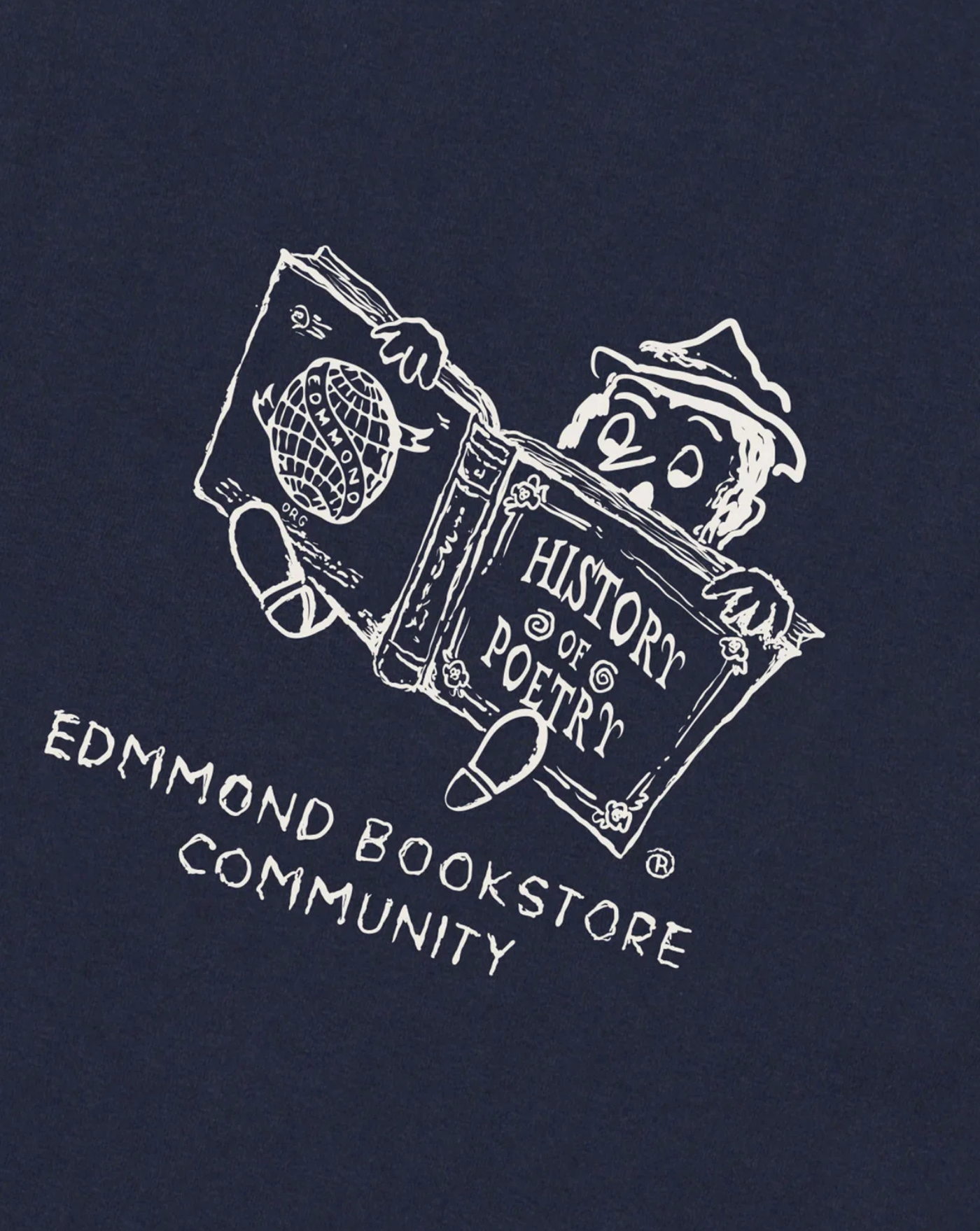 Camiseta Edmmond Bookstore BOOKSTORE PLAIN DK BLUEBLUE EDMMOND