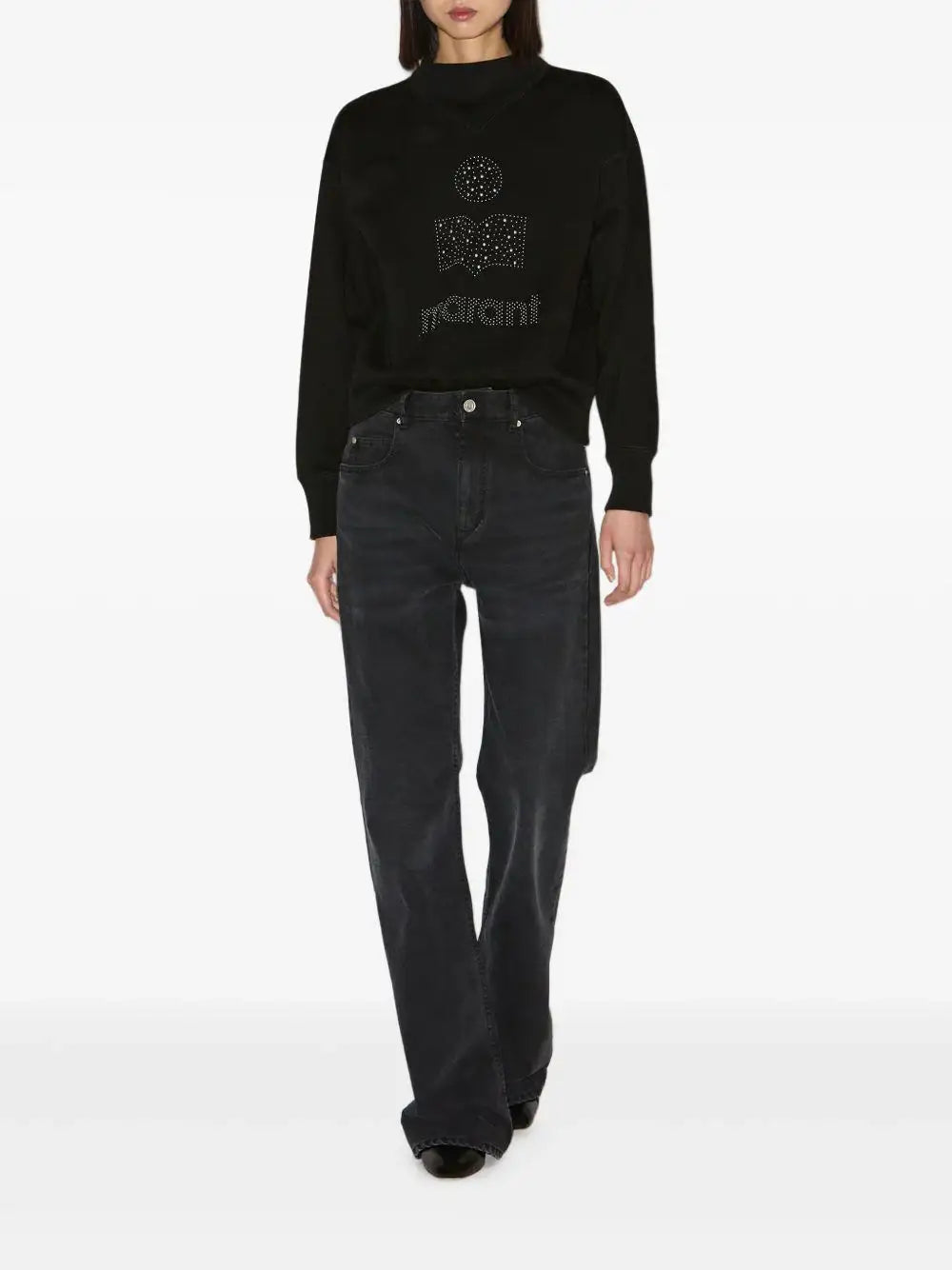 Sudadera Isabel Marant Moby SW0003FA C3M13E 01BK BLACK ISABEL MARANT