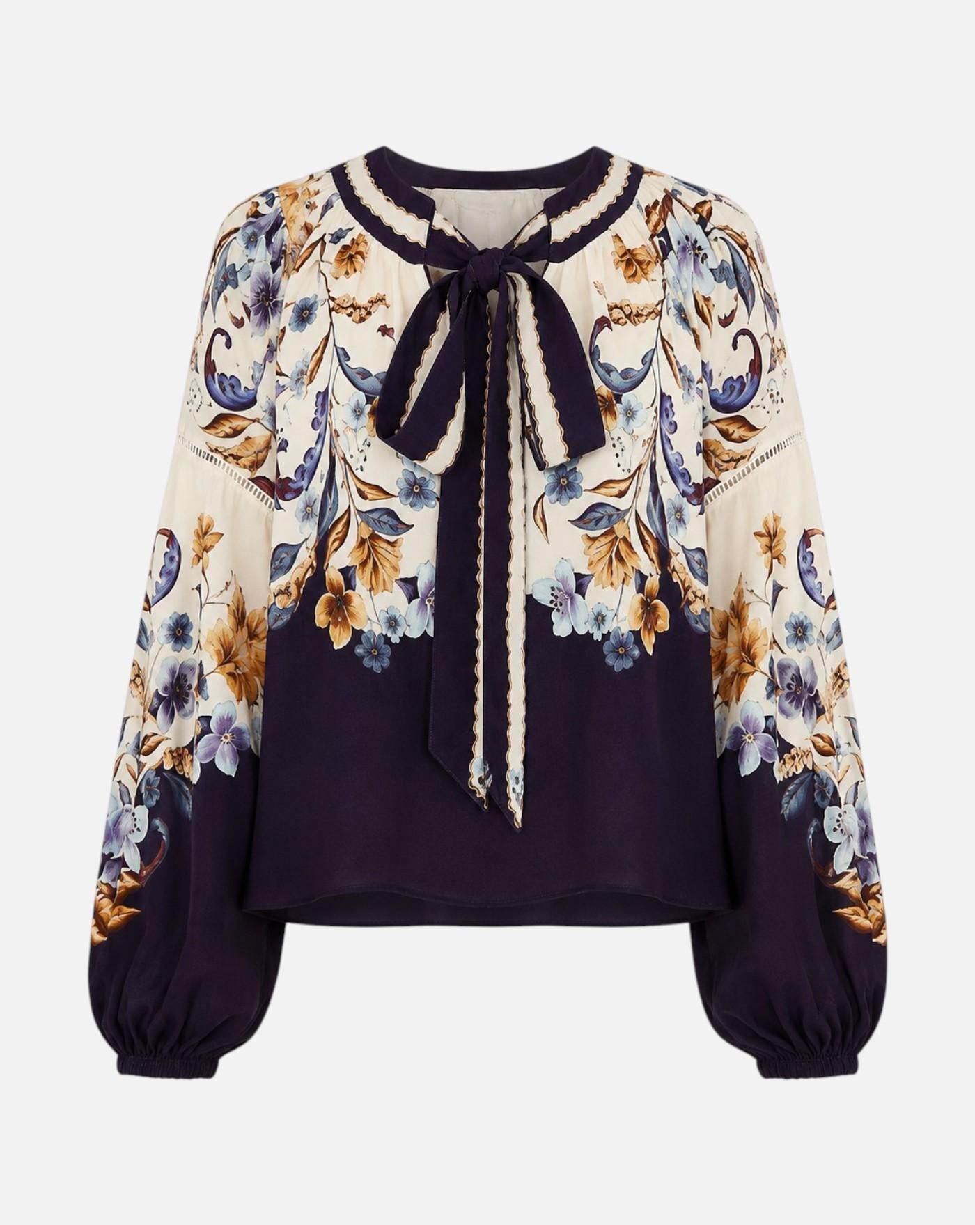 Blusa Farm Rio Golden Nature Navy Blue 366772 26051 GOLDEN NATURE NAVY FARM RIO