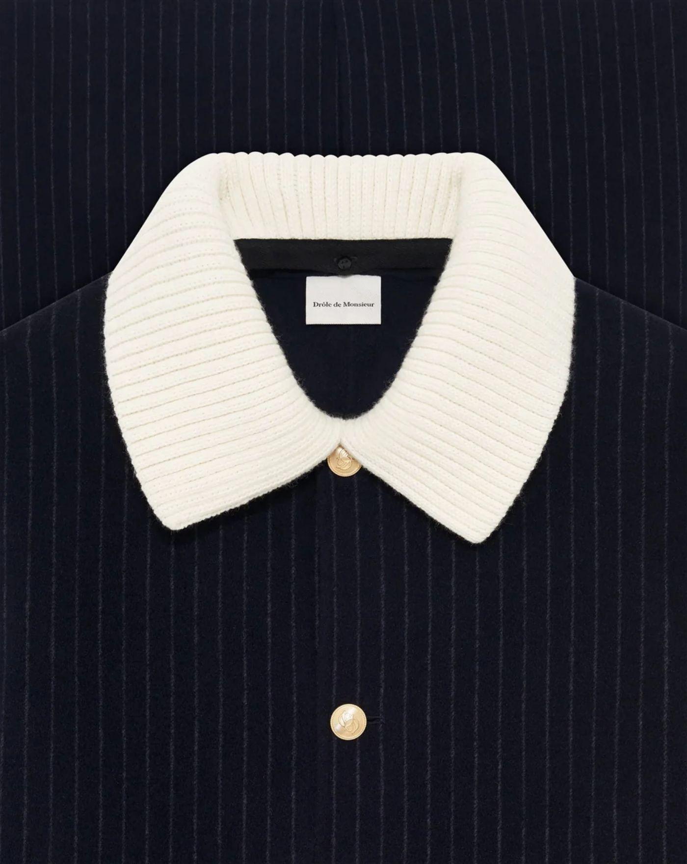 Chaqueta Drole de Monsieur Le Manteau Pinstripes CT143 WO041 DNY DROLE DE MONSIEUR