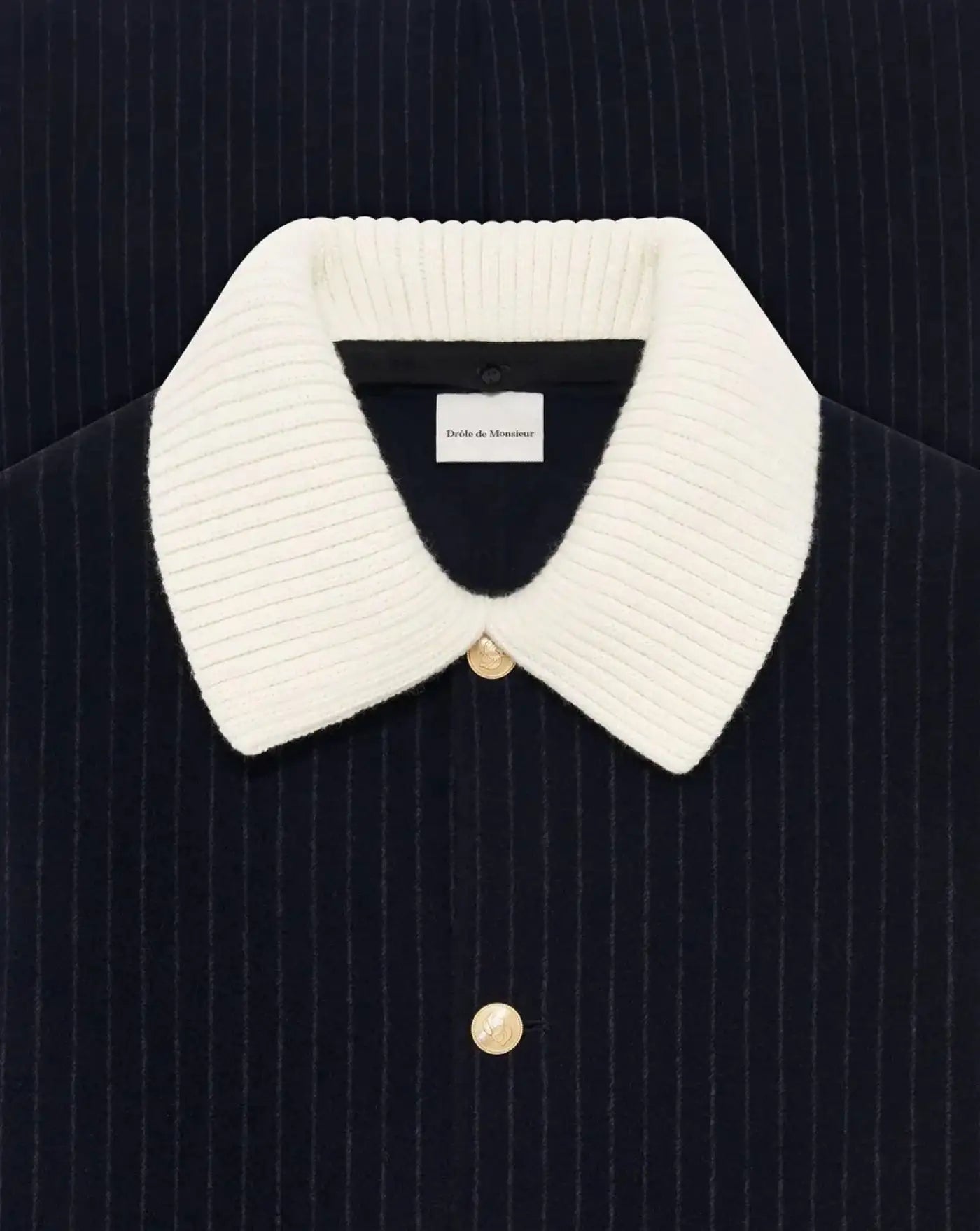 Chaqueta Drole de Monsieur Le Manteau Pinstripes CT143 WO041 DNY DROLE DE MONSIEUR