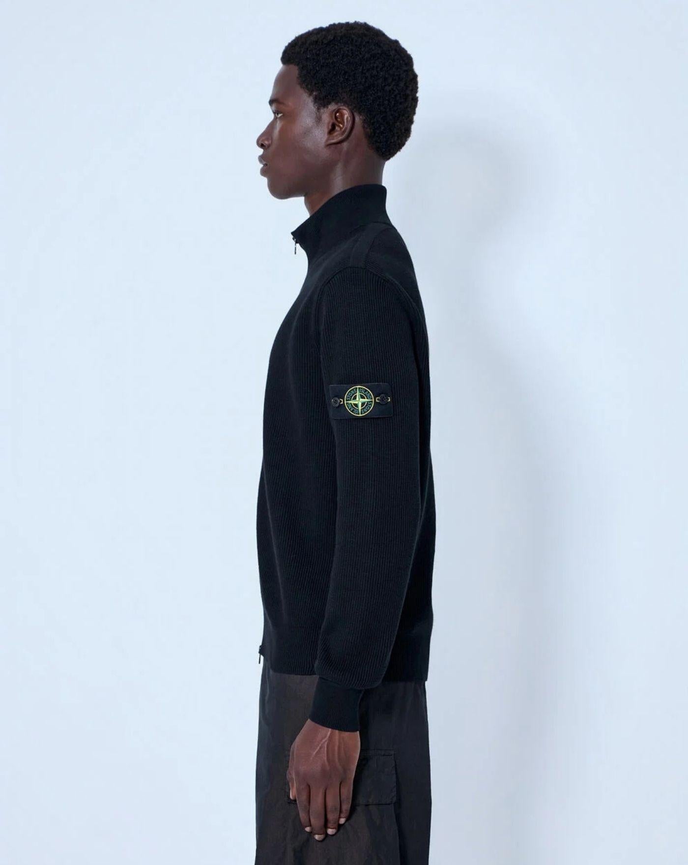 Jersey Stone Island Ribbed Zip-Up Jacket L2S155100126 S00D8V0029 STONE ISLAND