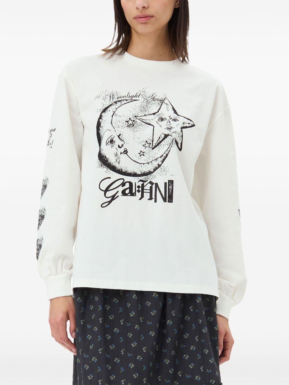 Camiseta Ganni Future Heavy Jersey Moon T4064 135 GANNI