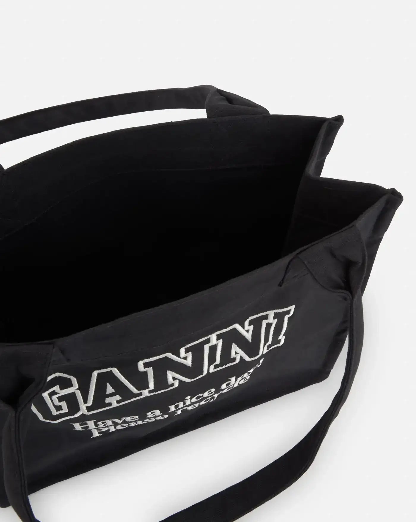 Bolso Ganni Large Easy Shopper Contrasted Logo A6647 252 GANNI