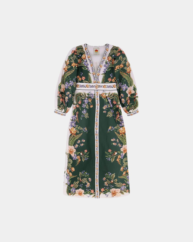 Vestido Farm Rio Nature Green Maxi Dress 353568 26067 FARM RIO