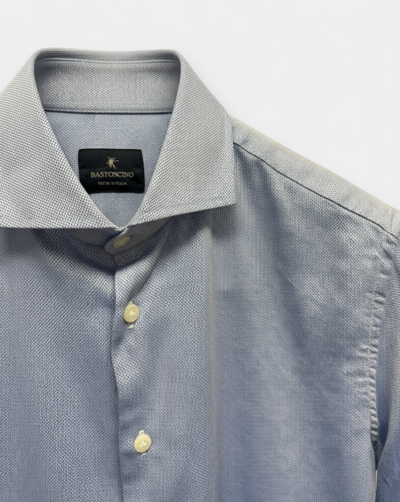 Camisa Bastoncino Microdibujo B4515 BLUE BASTONCINO