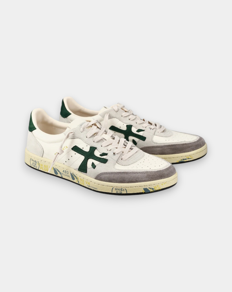 Zapatillas Premiata Basket Clay Var 7623 BSKTCLAY 7623 WHITE/GREEN PREMIATA