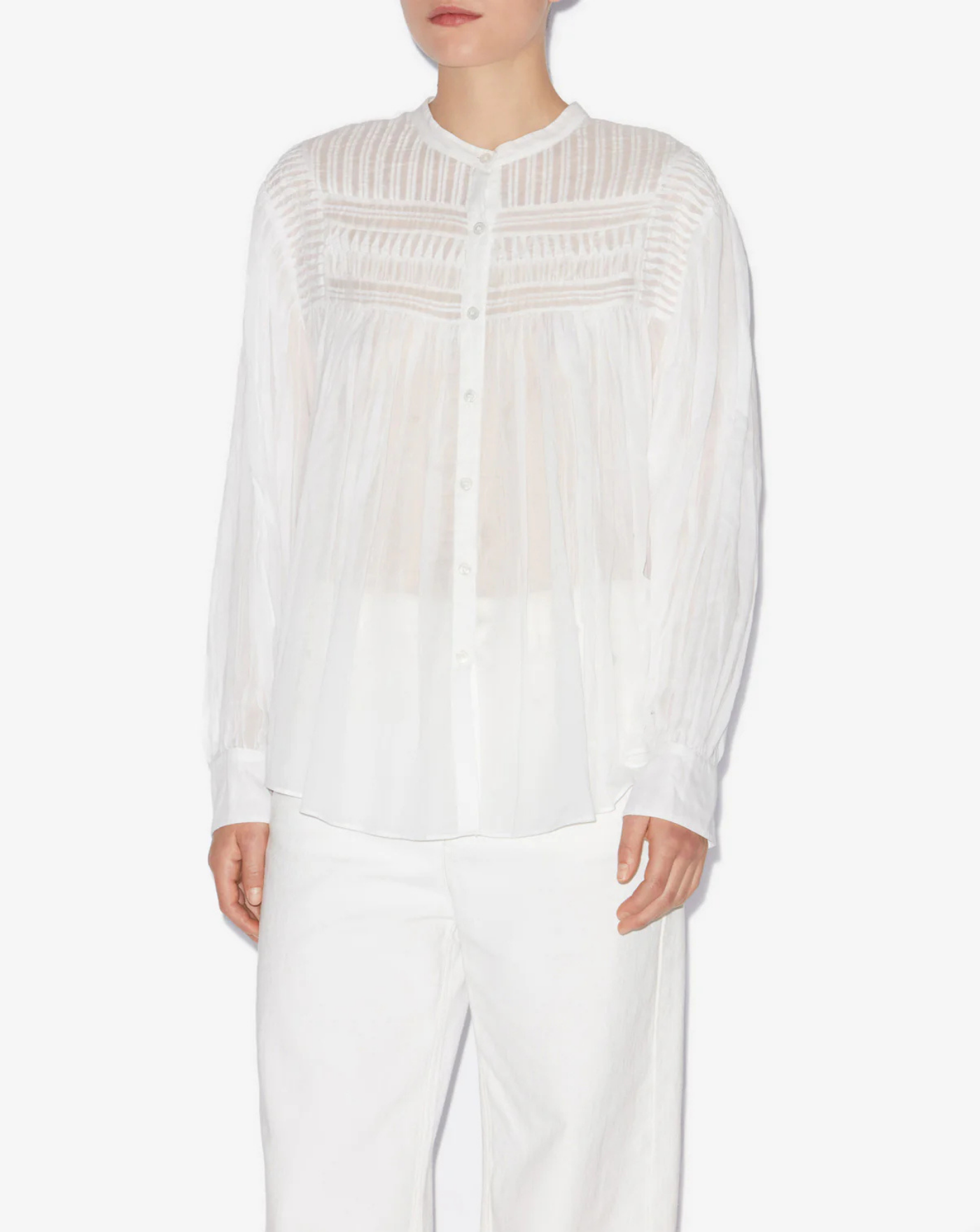 Camisa Isabel Marant Plalia HT0002FCB3J04E 20WH ISABEL MARANT