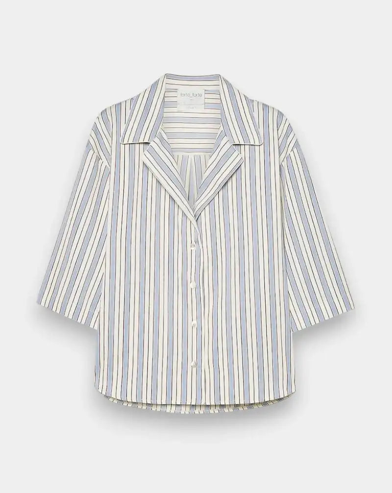 Camisa Forte Forte Sleeved Pinstripe Shirt 14821 5047 FORTE FORTE