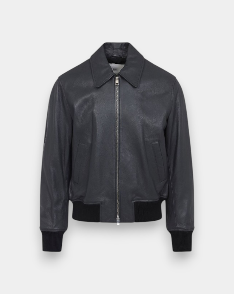 Chaqueta Ami Paris Leather Zipped HJK850LH0044 020 AMI PARIS