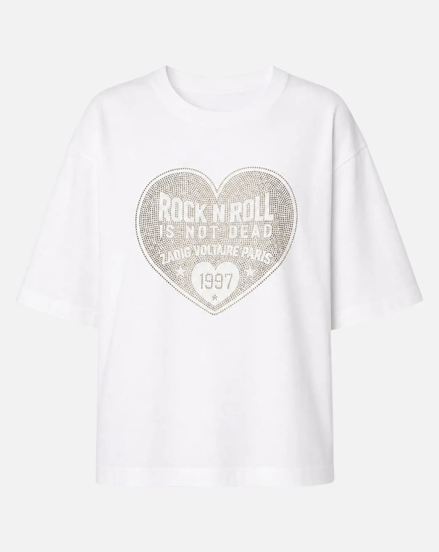 Camiseta Zadig & Voltaire Taida BC Heart RNR Strass JWTS02922 107 ZADIG & VOLTAIRE