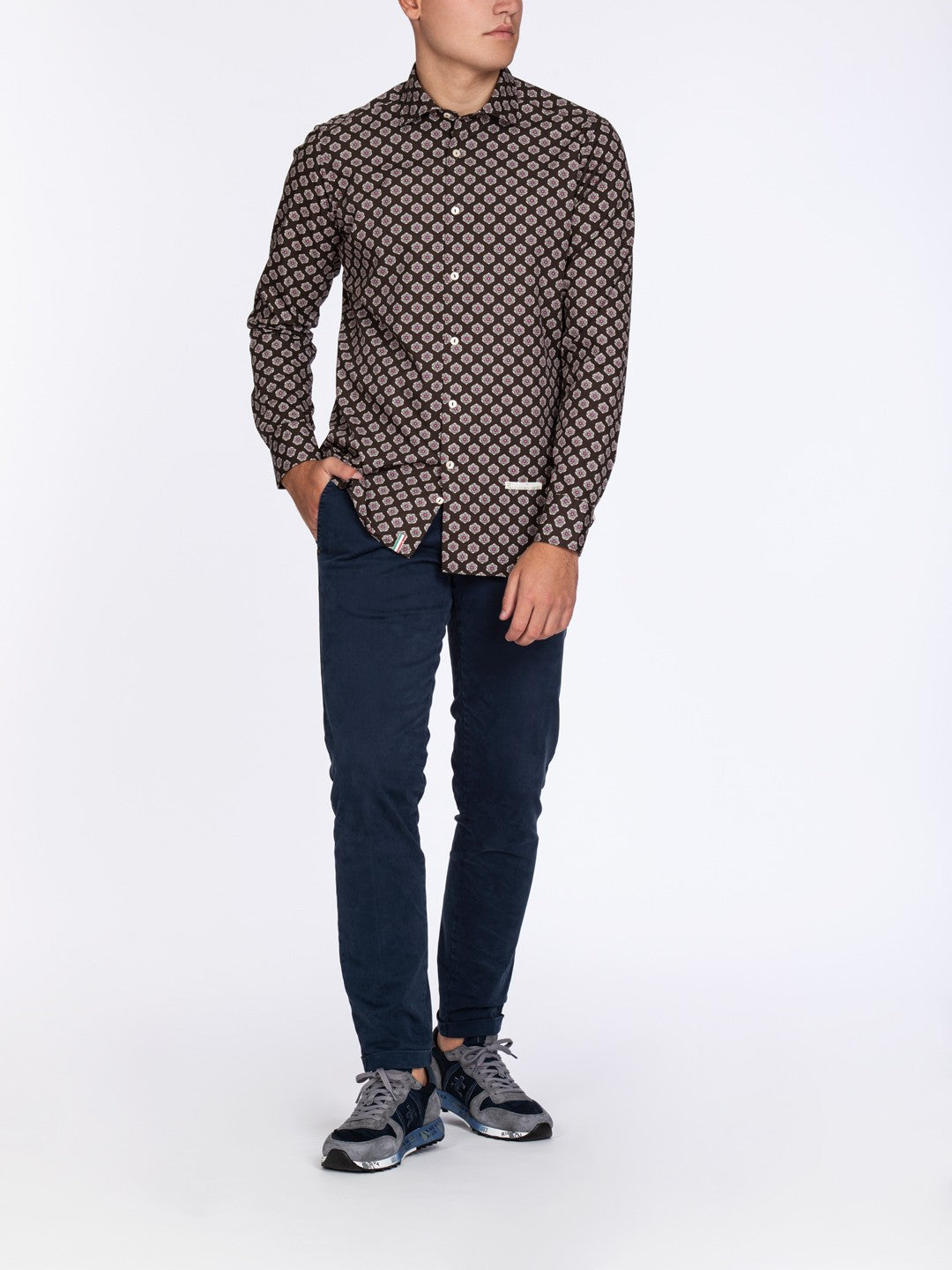 Camisa Tintoria Mattei Estampada 1U29NJWFR2 75 TINTORIA MATTEI 