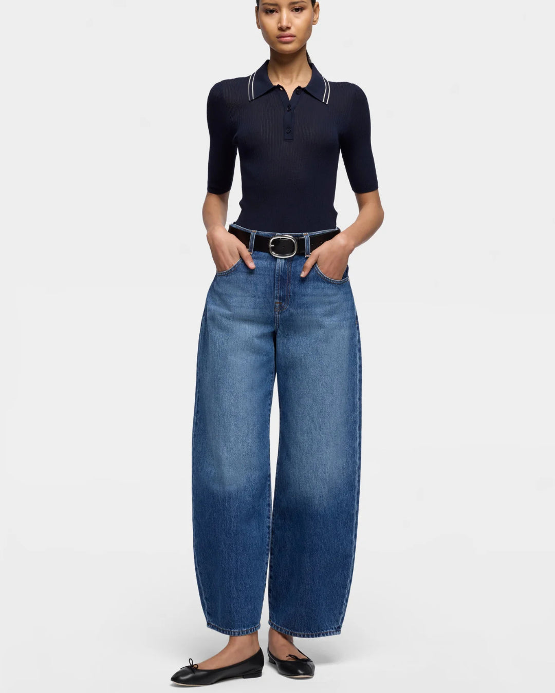 Denim 7 for all Mankind Bonnie Curvilinear<BR/> 7UF70E52 3NW 7 FOR ALL MANKIND 