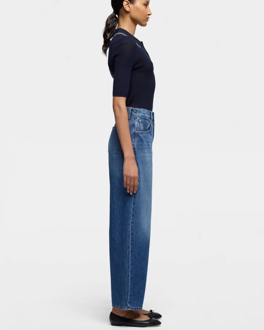 Denim 7 for all Mankind Bonnie Curvilinear<BR/> 7UF70E52 3NW 7 FOR ALL MANKIND 