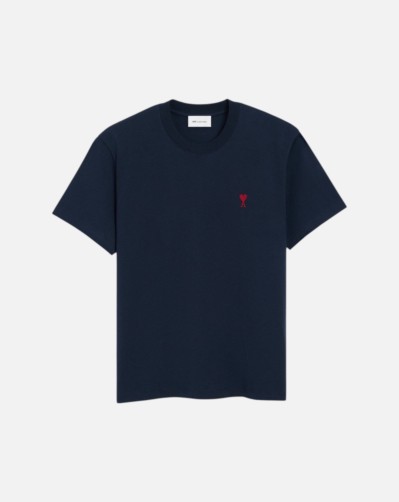 Camiseta Ami Paris with Red Ami de Coeur BFUTS035 724 430 NIGHT BLUE AMI PARIS 